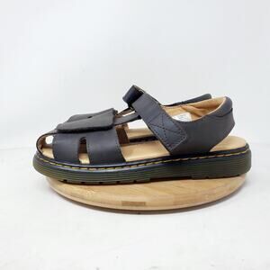 Dr Martens Sandals Womens 6 Moby‎ Brown Leather Chunky Platform Fisherman Shoes